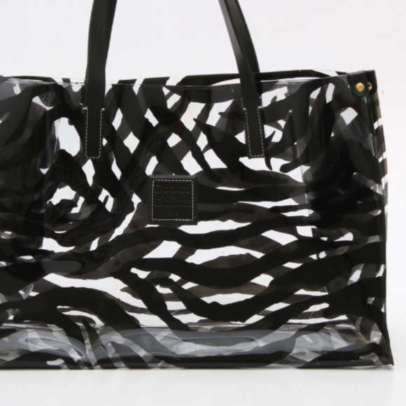 Dooney & Bourke Tiger Striped Vinyl and Leather - Picture 2 of 5